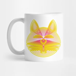 Cat. Abstract colourful cat. Mug